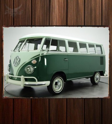 Металлическая табличка Volkswagen T1 Deluxe Bus